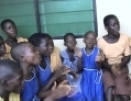 Pupils of Seva primary school singing a song