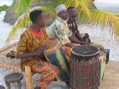 Ngoma drummers on the beach